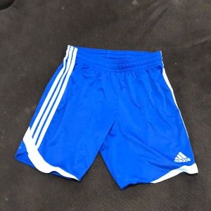 Royal blue adidas soccer shorts